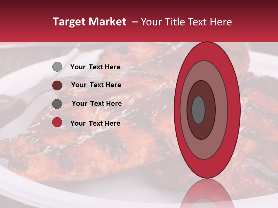 A White Plate Topped With Chicken Wings Covered In Bbq Sauce PowerPoint Template