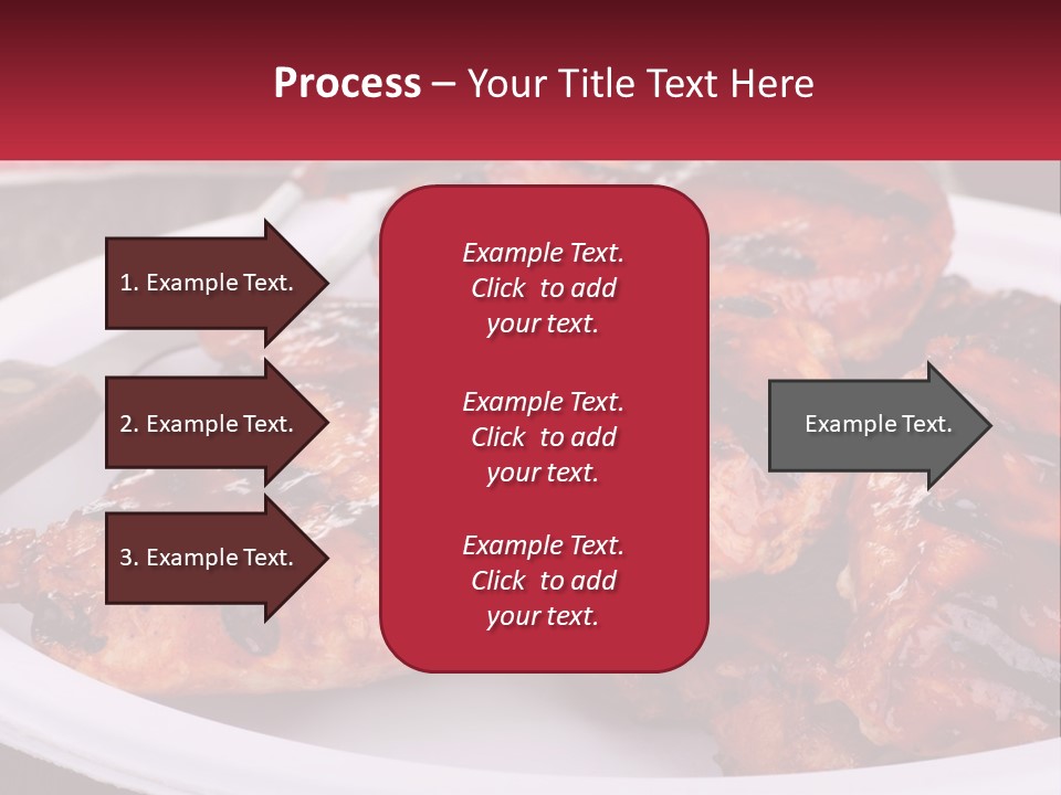 A White Plate Topped With Chicken Wings Covered In Bbq Sauce PowerPoint Template