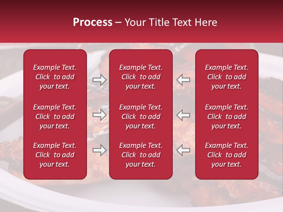 A White Plate Topped With Chicken Wings Covered In Bbq Sauce PowerPoint Template