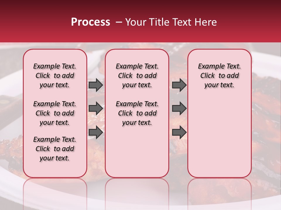 A White Plate Topped With Chicken Wings Covered In Bbq Sauce PowerPoint Template