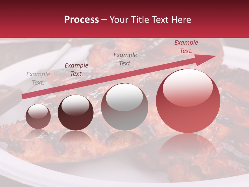 A White Plate Topped With Chicken Wings Covered In Bbq Sauce PowerPoint Template