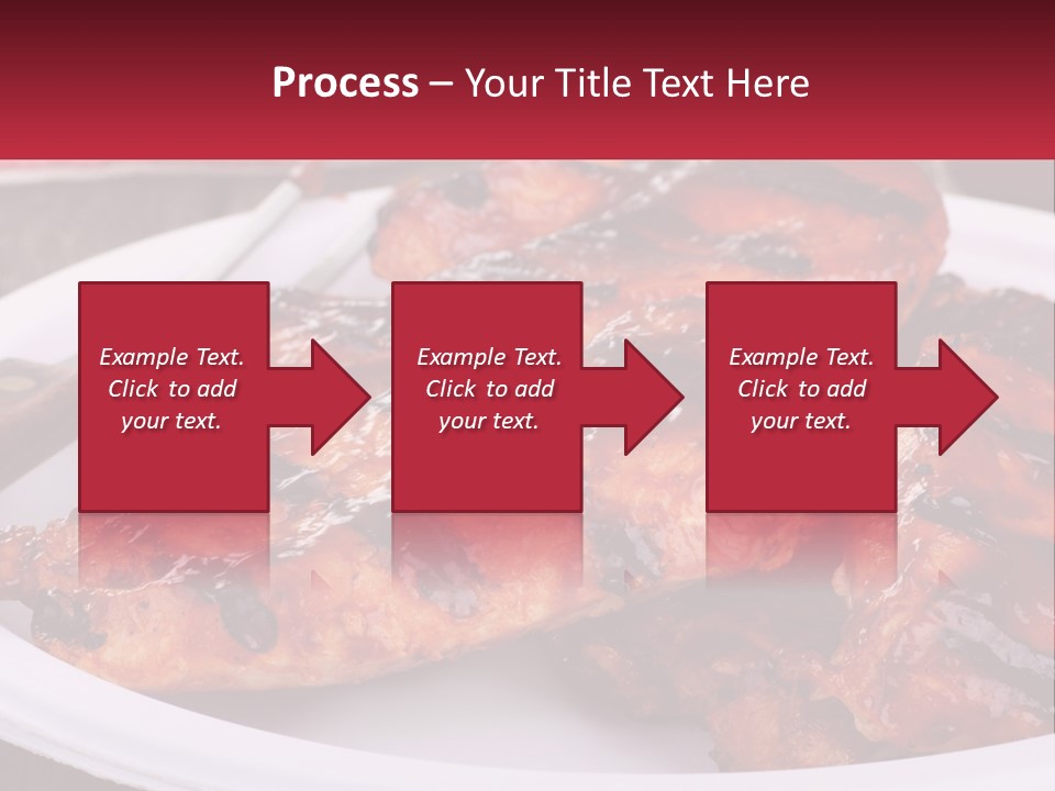 A White Plate Topped With Chicken Wings Covered In Bbq Sauce PowerPoint Template