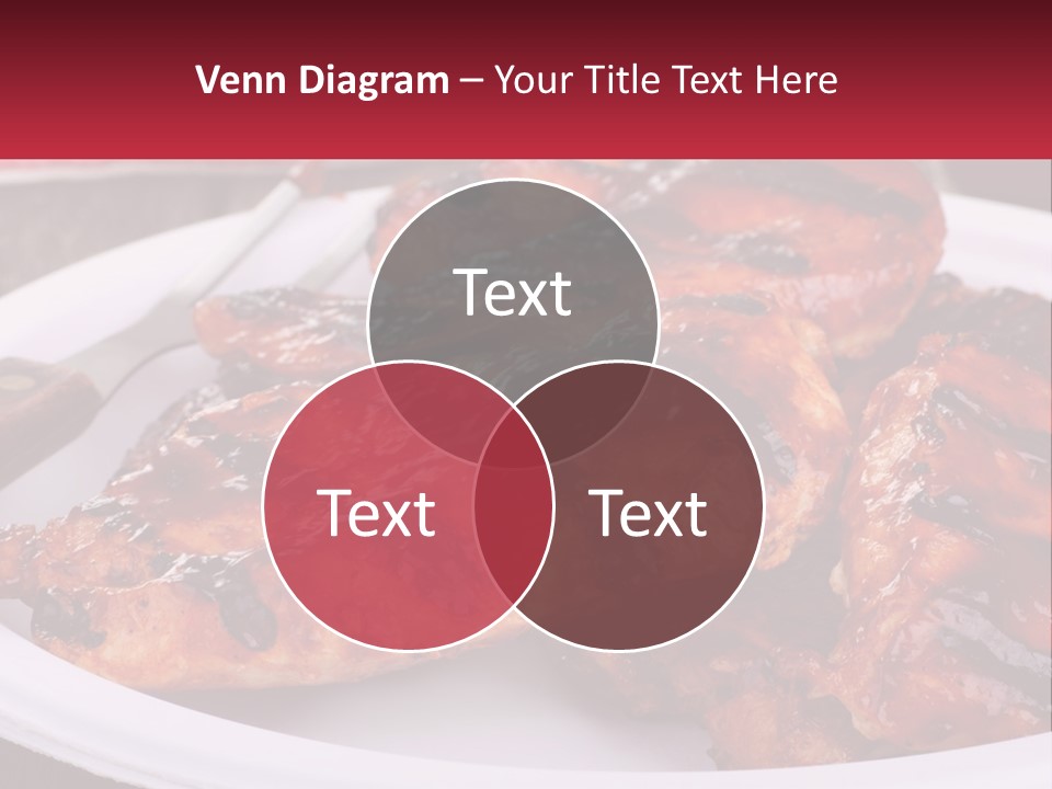 A White Plate Topped With Chicken Wings Covered In Bbq Sauce PowerPoint Template