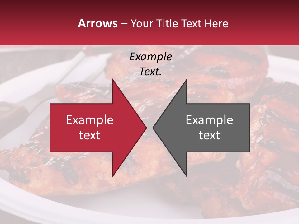 A White Plate Topped With Chicken Wings Covered In Bbq Sauce PowerPoint Template