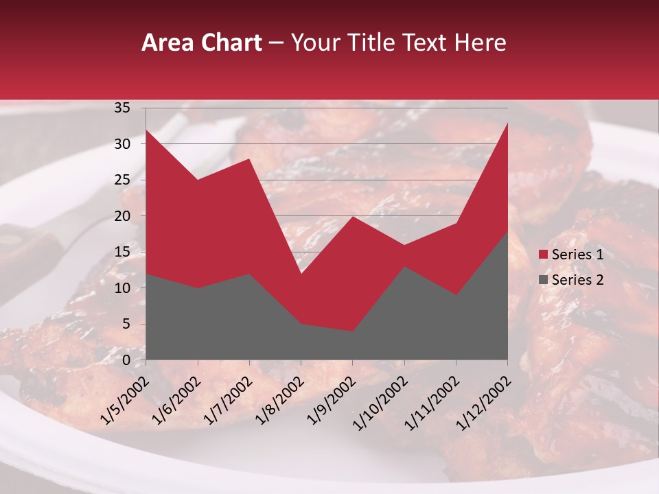 A White Plate Topped With Chicken Wings Covered In Bbq Sauce PowerPoint Template