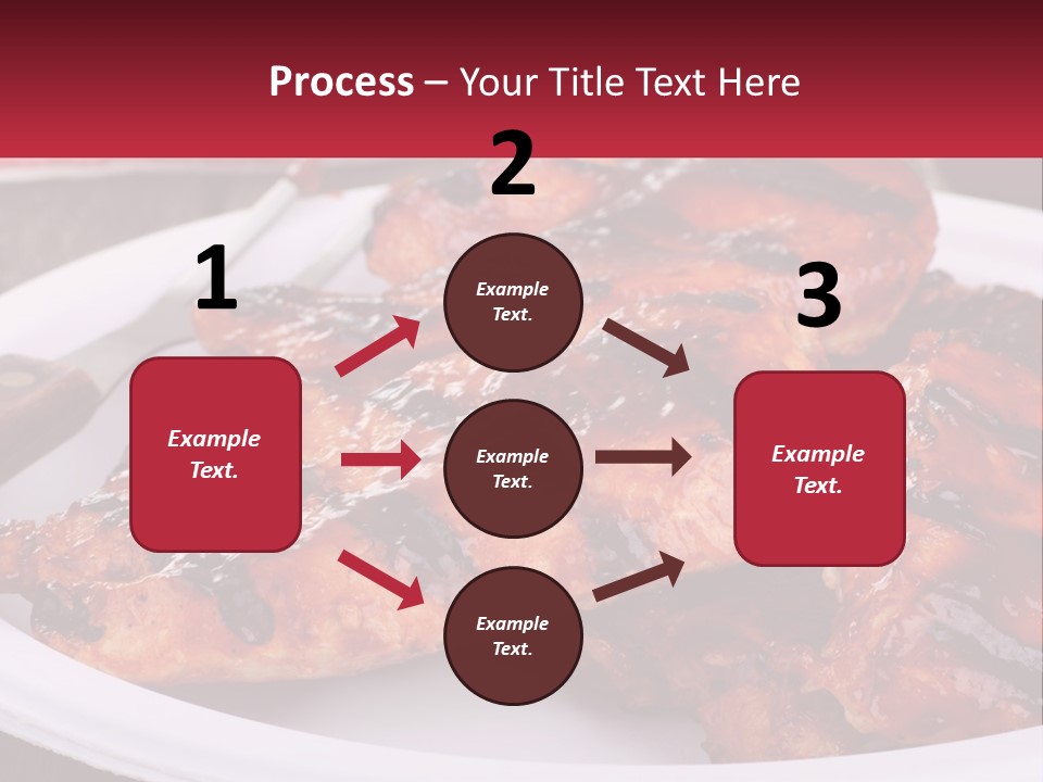 A White Plate Topped With Chicken Wings Covered In Bbq Sauce PowerPoint Template