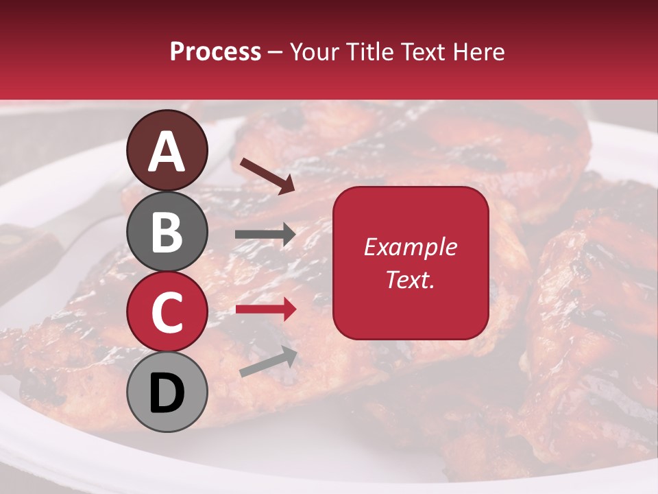 A White Plate Topped With Chicken Wings Covered In Bbq Sauce PowerPoint Template
