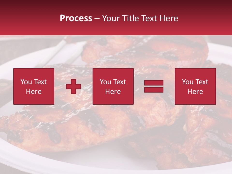 A White Plate Topped With Chicken Wings Covered In Bbq Sauce PowerPoint Template