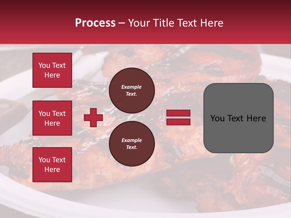 A White Plate Topped With Chicken Wings Covered In Bbq Sauce PowerPoint Template