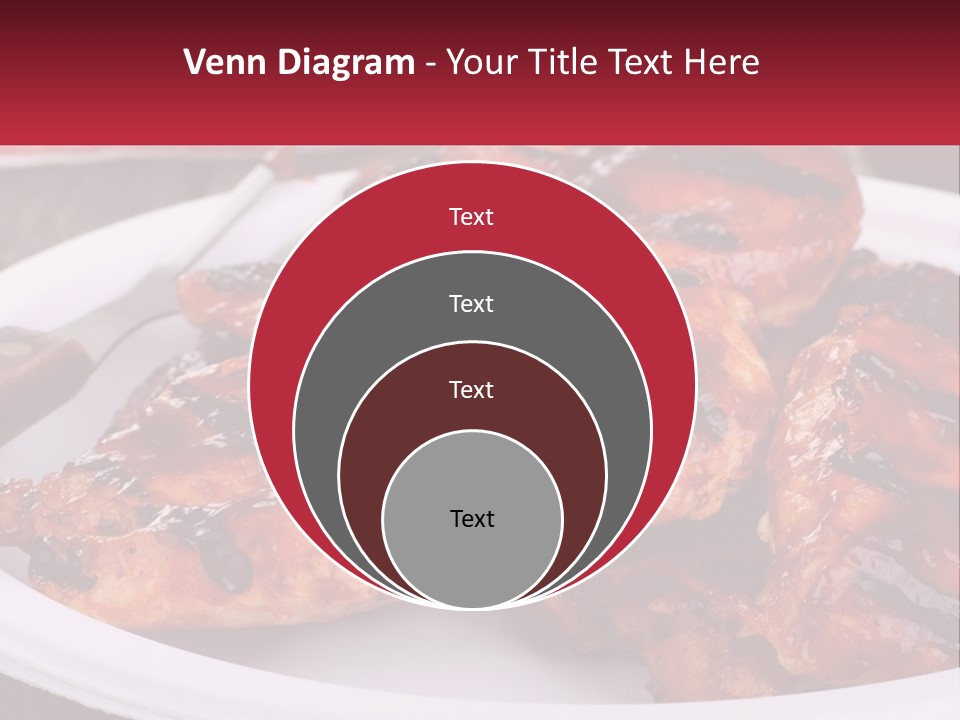 A White Plate Topped With Chicken Wings Covered In Bbq Sauce PowerPoint Template