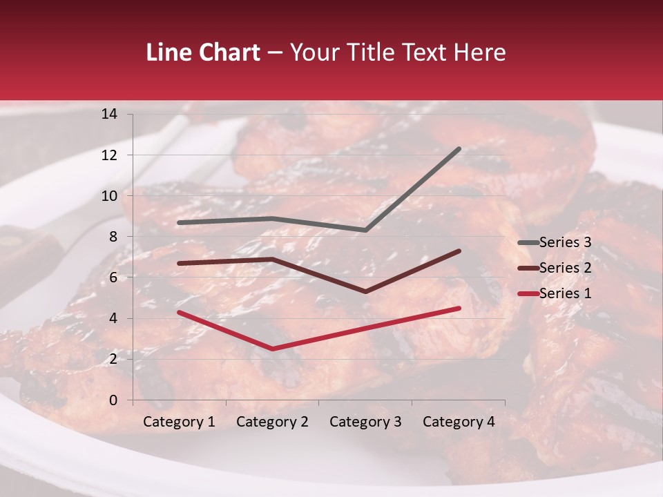 A White Plate Topped With Chicken Wings Covered In Bbq Sauce PowerPoint Template