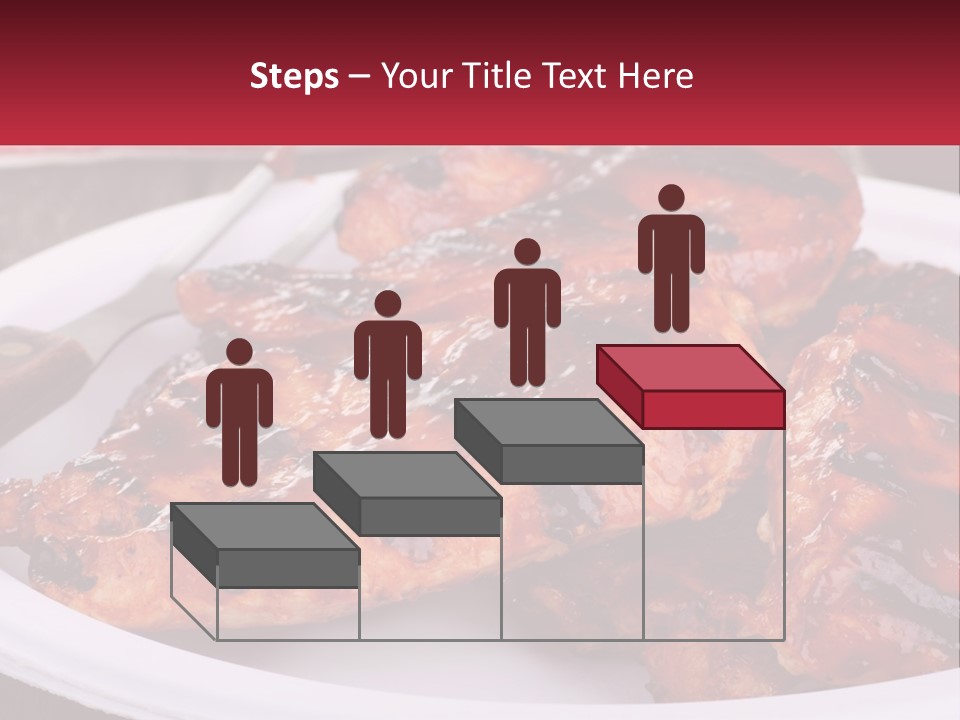 A White Plate Topped With Chicken Wings Covered In Bbq Sauce PowerPoint Template