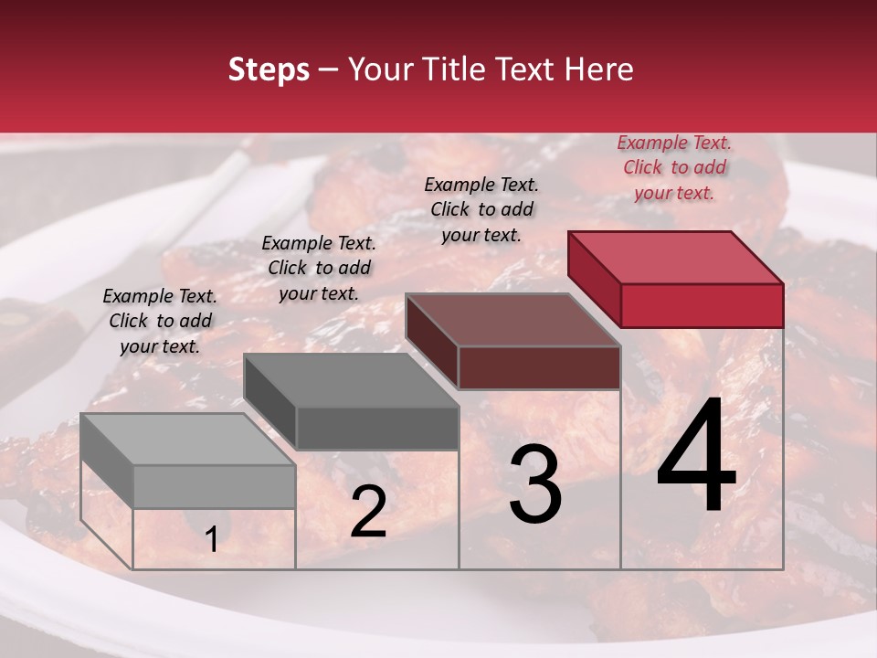 A White Plate Topped With Chicken Wings Covered In Bbq Sauce PowerPoint Template