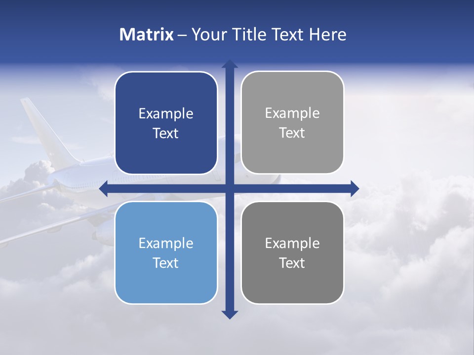 A Plane Flying In The Sky Above The Clouds PowerPoint Template