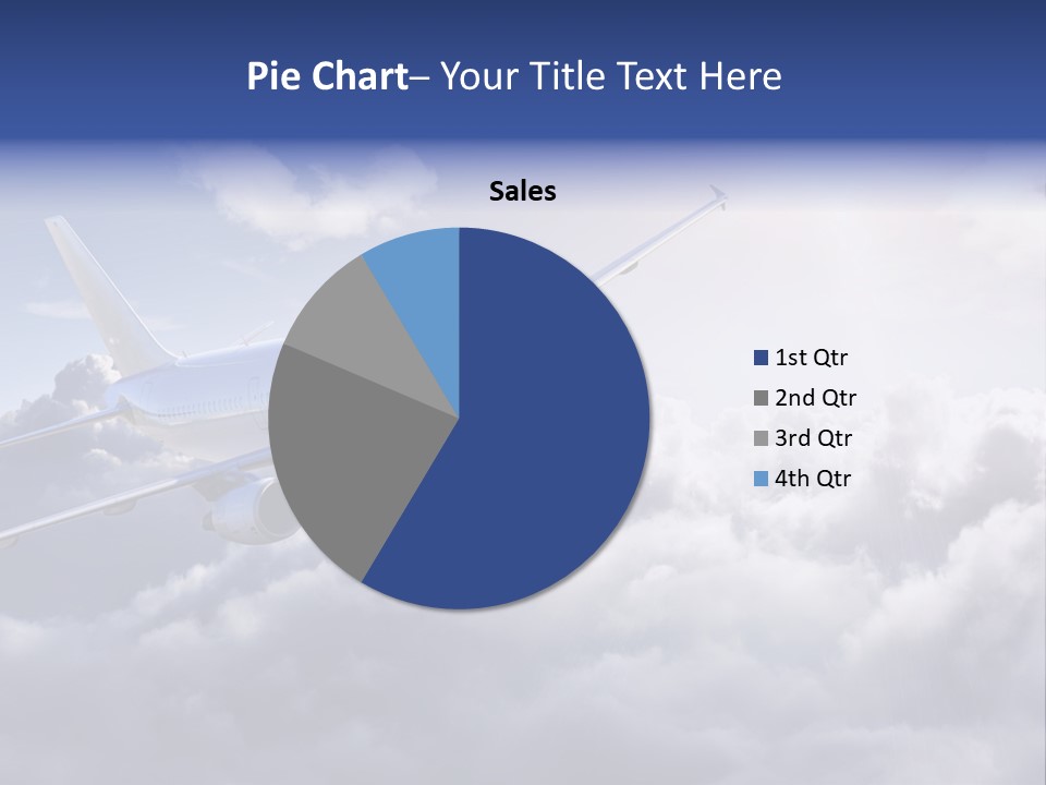 A Plane Flying In The Sky Above The Clouds PowerPoint Template