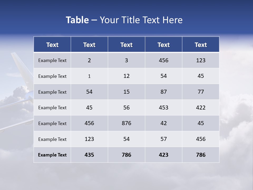 A Plane Flying In The Sky Above The Clouds PowerPoint Template