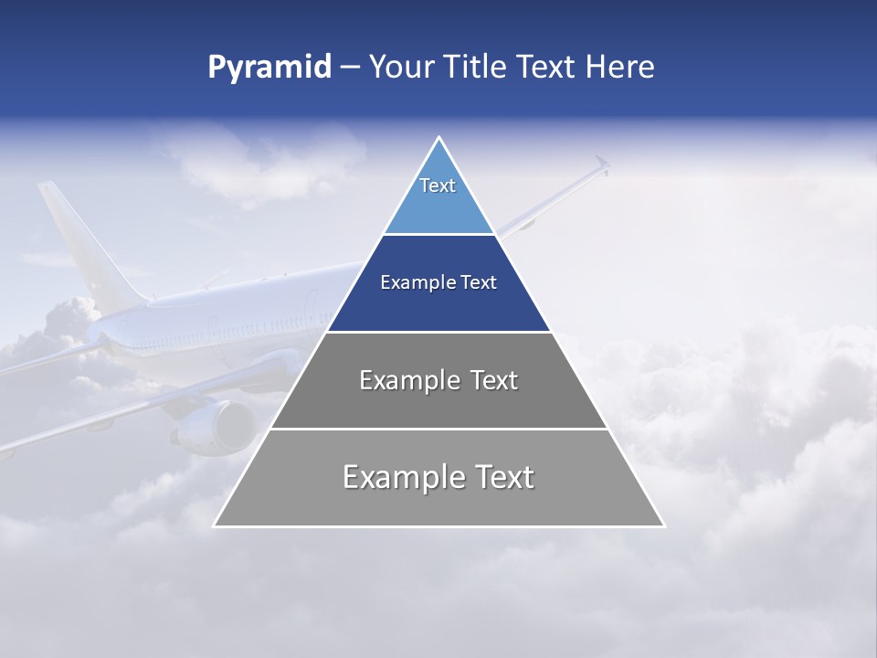 A Plane Flying In The Sky Above The Clouds PowerPoint Template