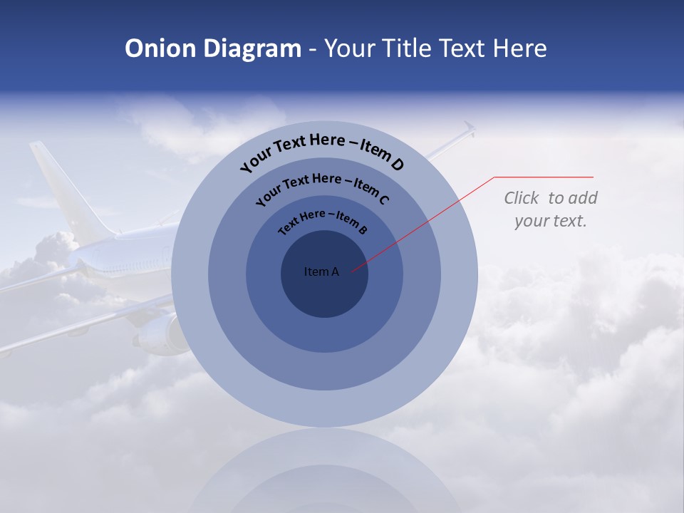 A Plane Flying In The Sky Above The Clouds PowerPoint Template