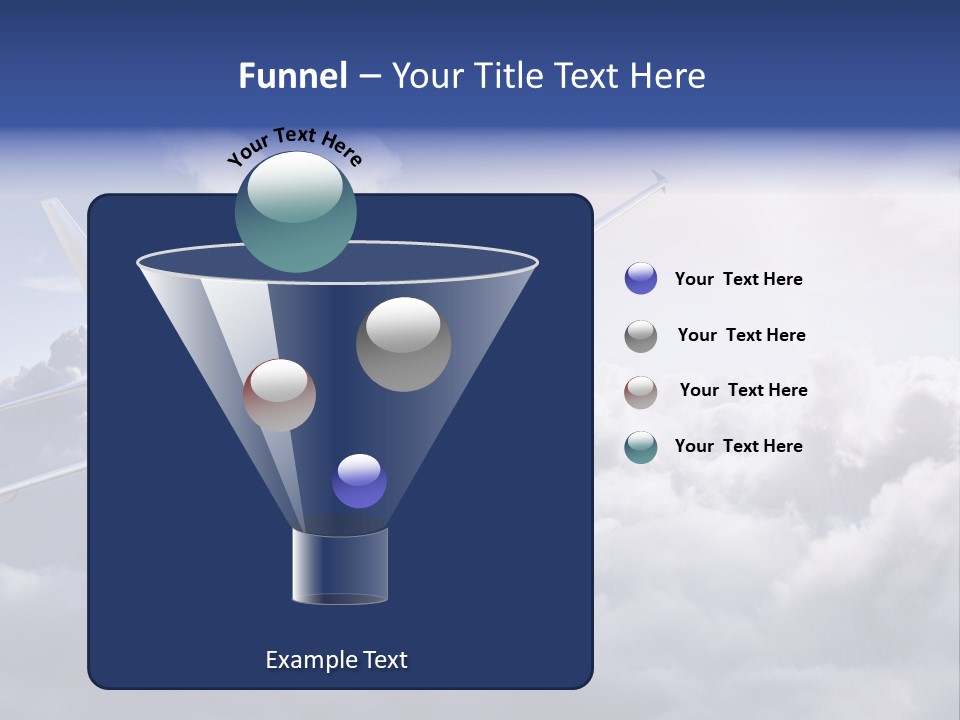 A Plane Flying In The Sky Above The Clouds PowerPoint Template