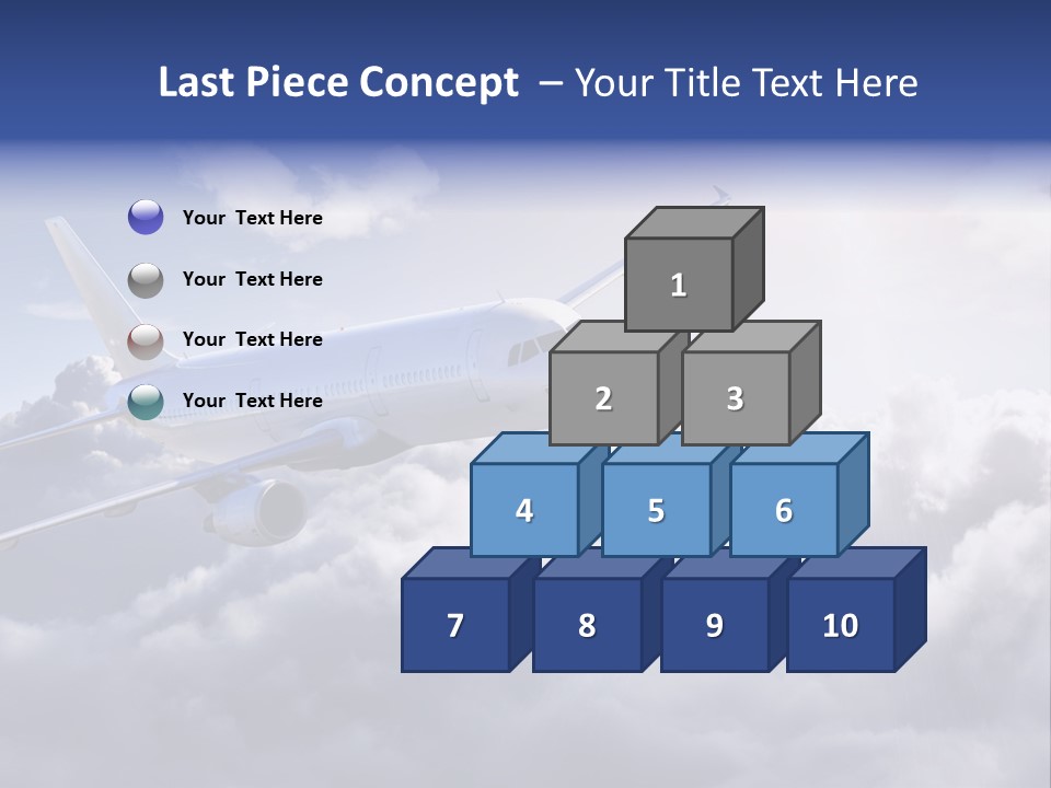 A Plane Flying In The Sky Above The Clouds PowerPoint Template