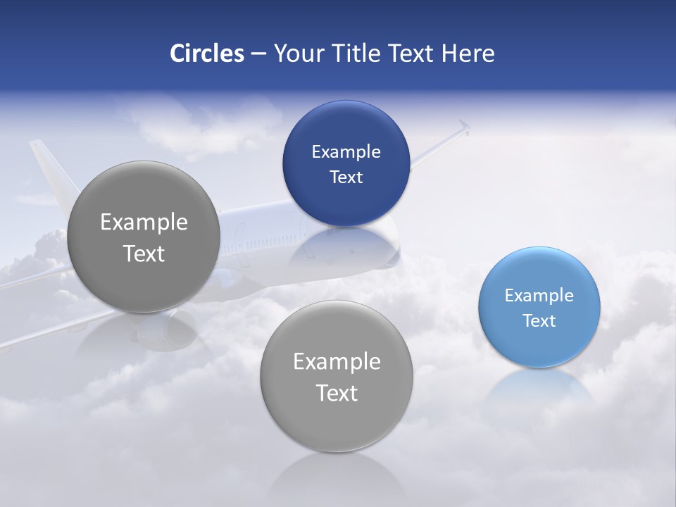 A Plane Flying In The Sky Above The Clouds PowerPoint Template