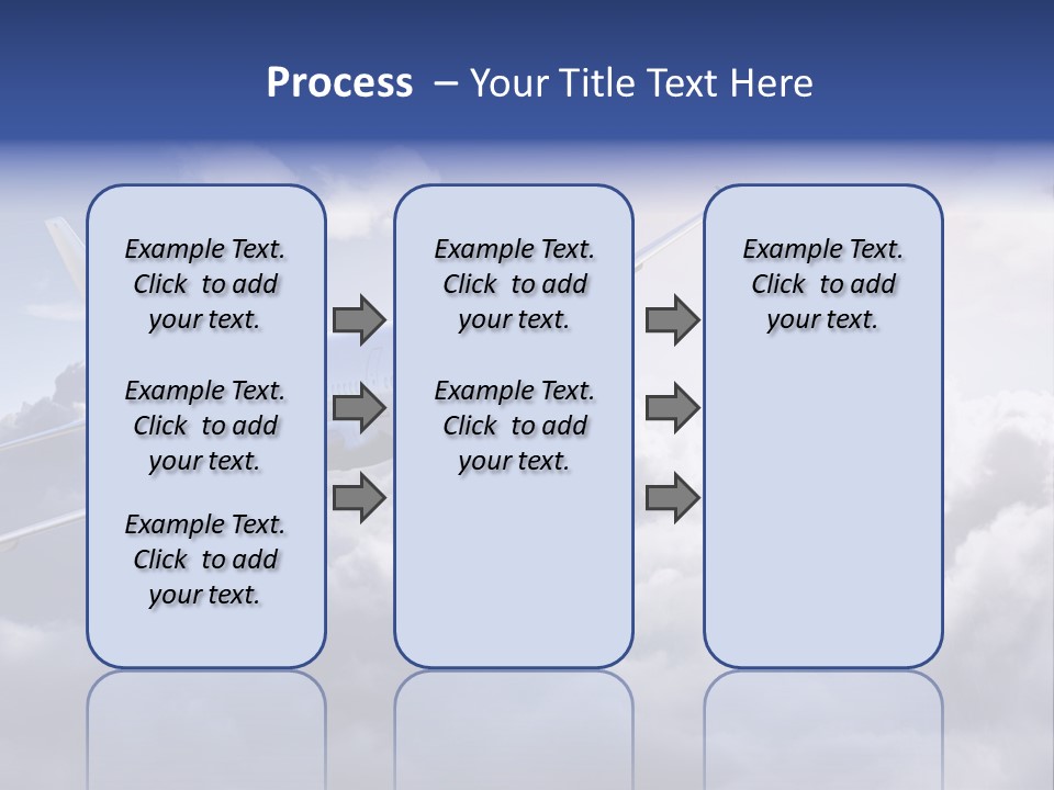 A Plane Flying In The Sky Above The Clouds PowerPoint Template