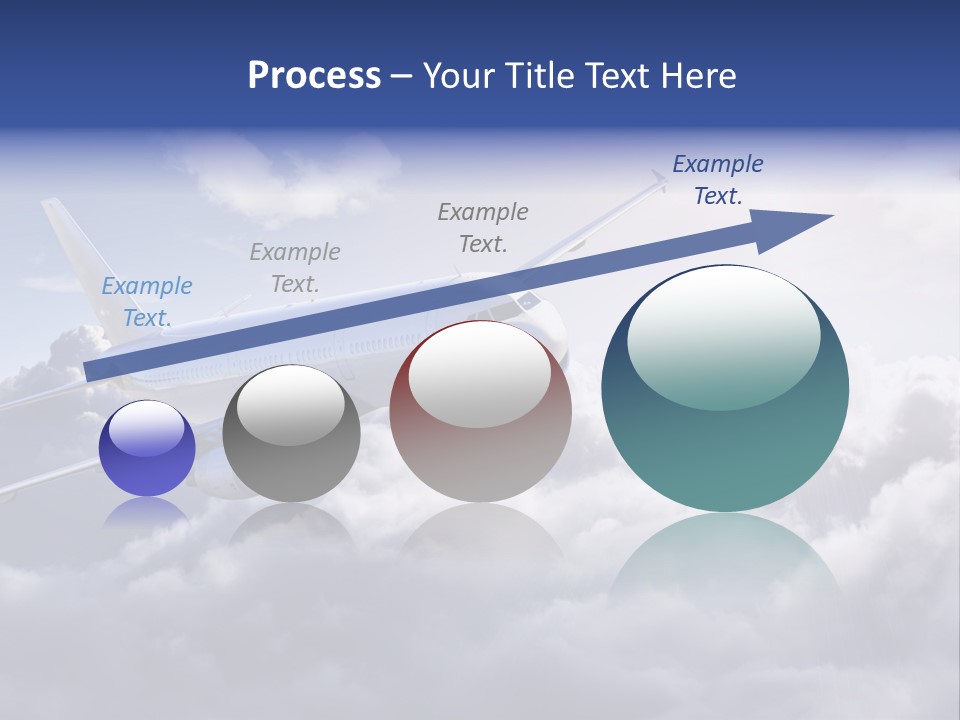 A Plane Flying In The Sky Above The Clouds PowerPoint Template