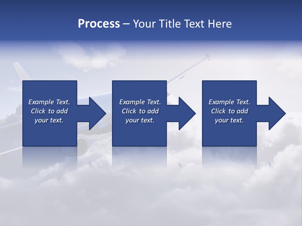 A Plane Flying In The Sky Above The Clouds PowerPoint Template