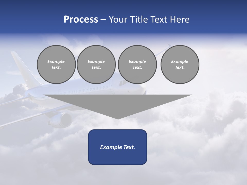A Plane Flying In The Sky Above The Clouds PowerPoint Template