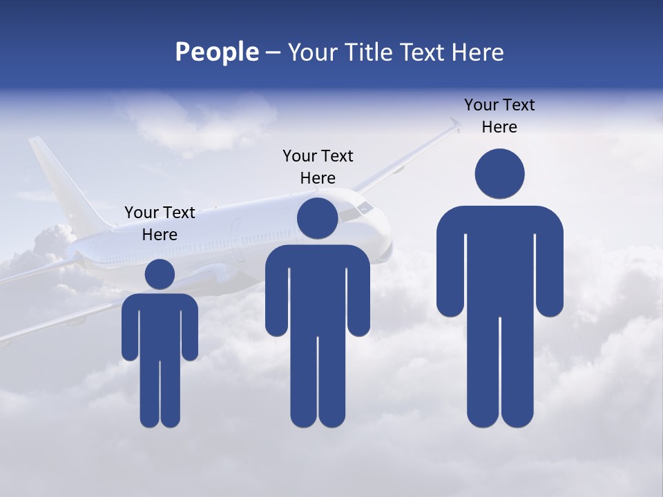 A Plane Flying In The Sky Above The Clouds PowerPoint Template