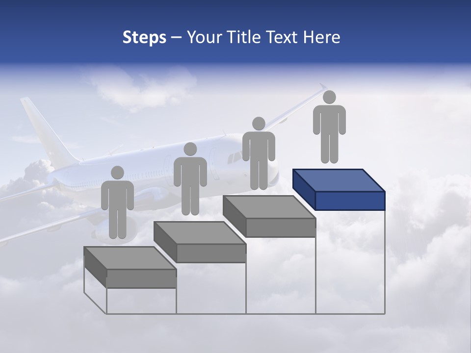 A Plane Flying In The Sky Above The Clouds PowerPoint Template