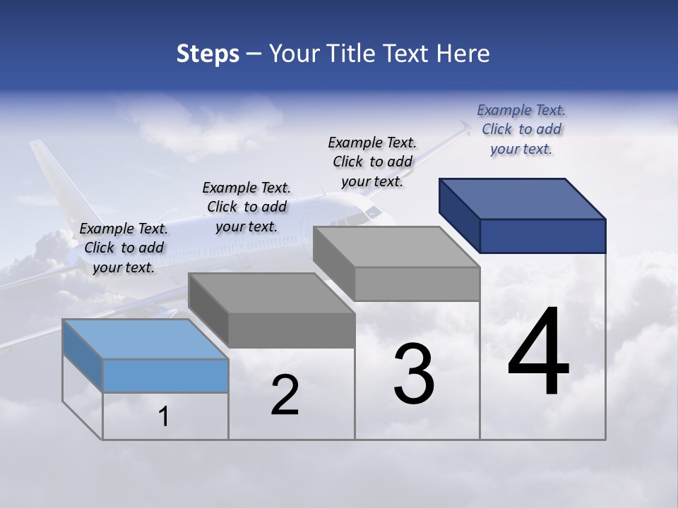 A Plane Flying In The Sky Above The Clouds PowerPoint Template