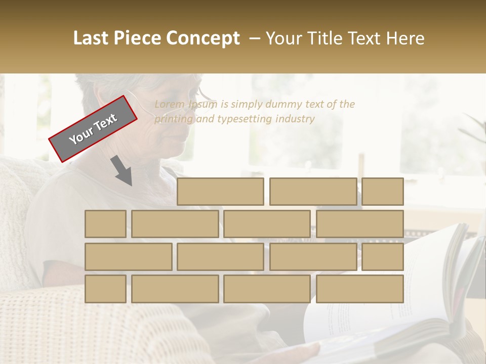 A Woman Sitting On A Couch Reading A Book PowerPoint Template