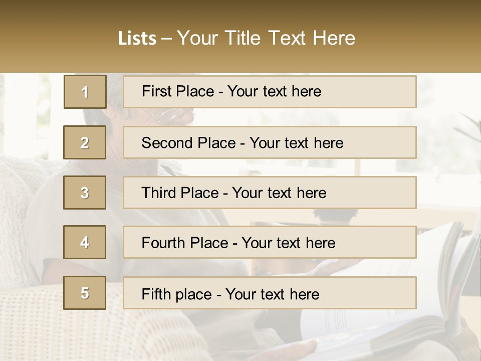 A Woman Sitting On A Couch Reading A Book PowerPoint Template