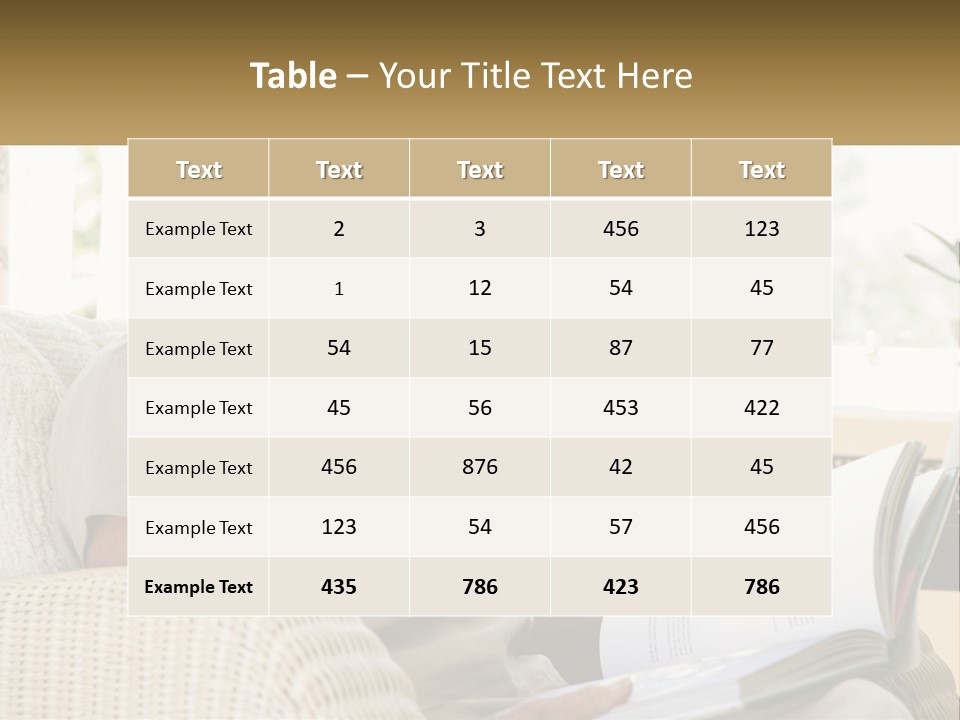 A Woman Sitting On A Couch Reading A Book PowerPoint Template