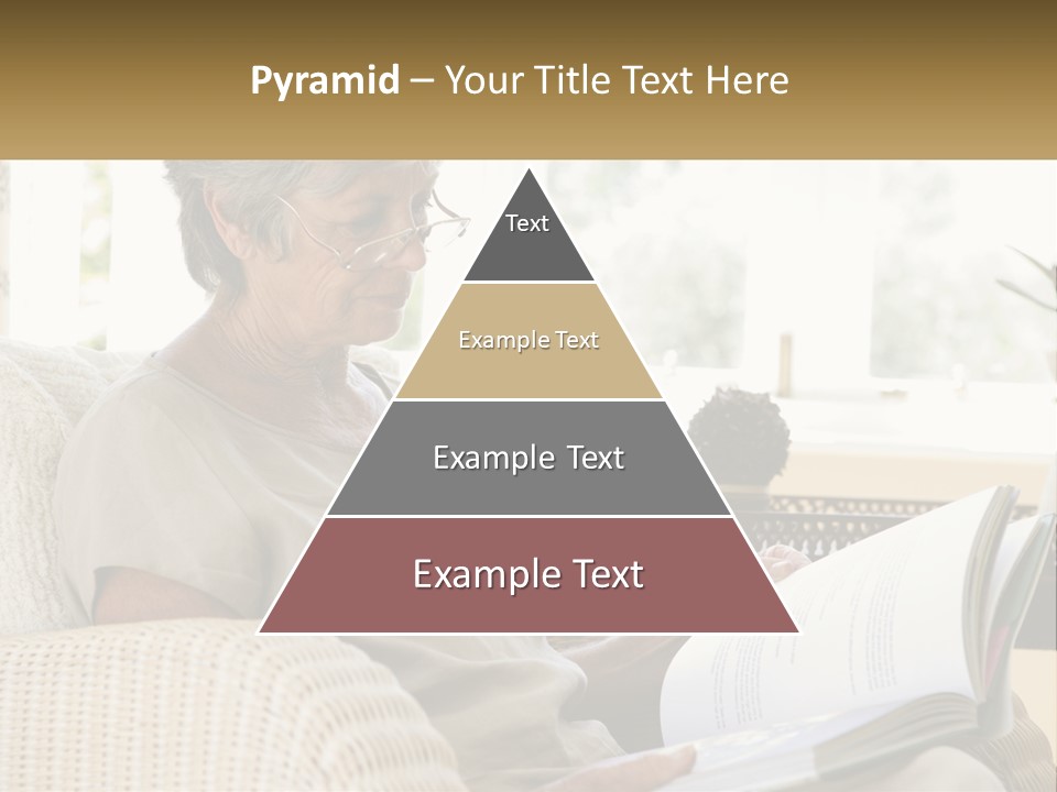 A Woman Sitting On A Couch Reading A Book PowerPoint Template