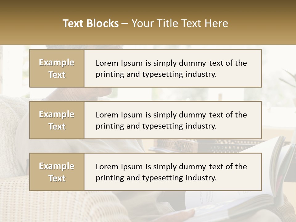A Woman Sitting On A Couch Reading A Book PowerPoint Template
