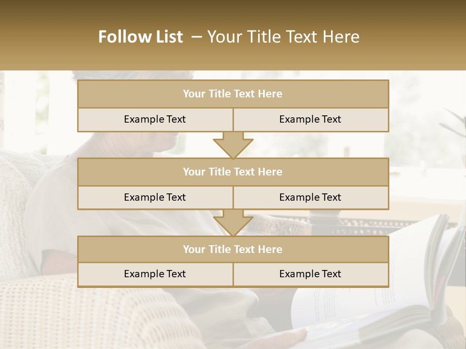 A Woman Sitting On A Couch Reading A Book PowerPoint Template
