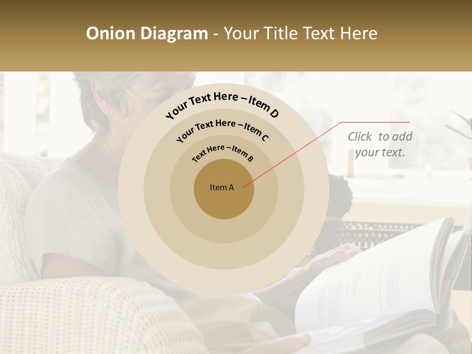 A Woman Sitting On A Couch Reading A Book PowerPoint Template