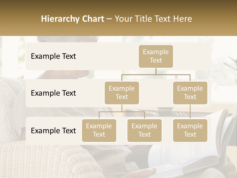 A Woman Sitting On A Couch Reading A Book PowerPoint Template
