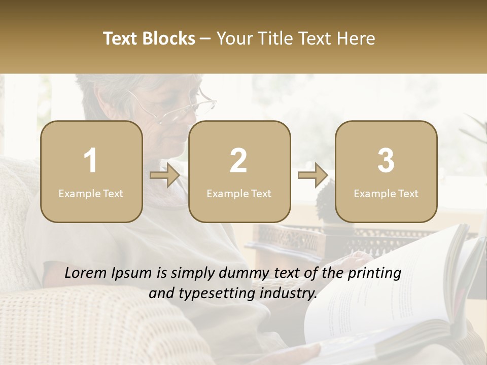 A Woman Sitting On A Couch Reading A Book PowerPoint Template