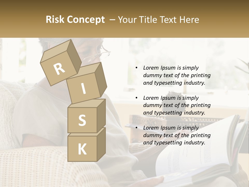 A Woman Sitting On A Couch Reading A Book PowerPoint Template