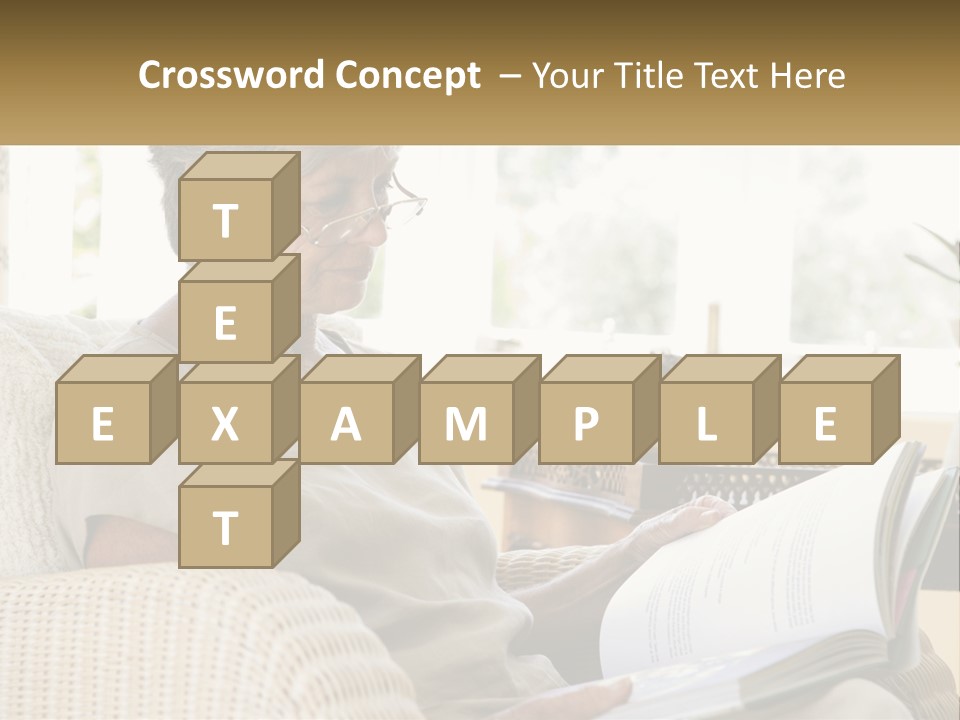 A Woman Sitting On A Couch Reading A Book PowerPoint Template