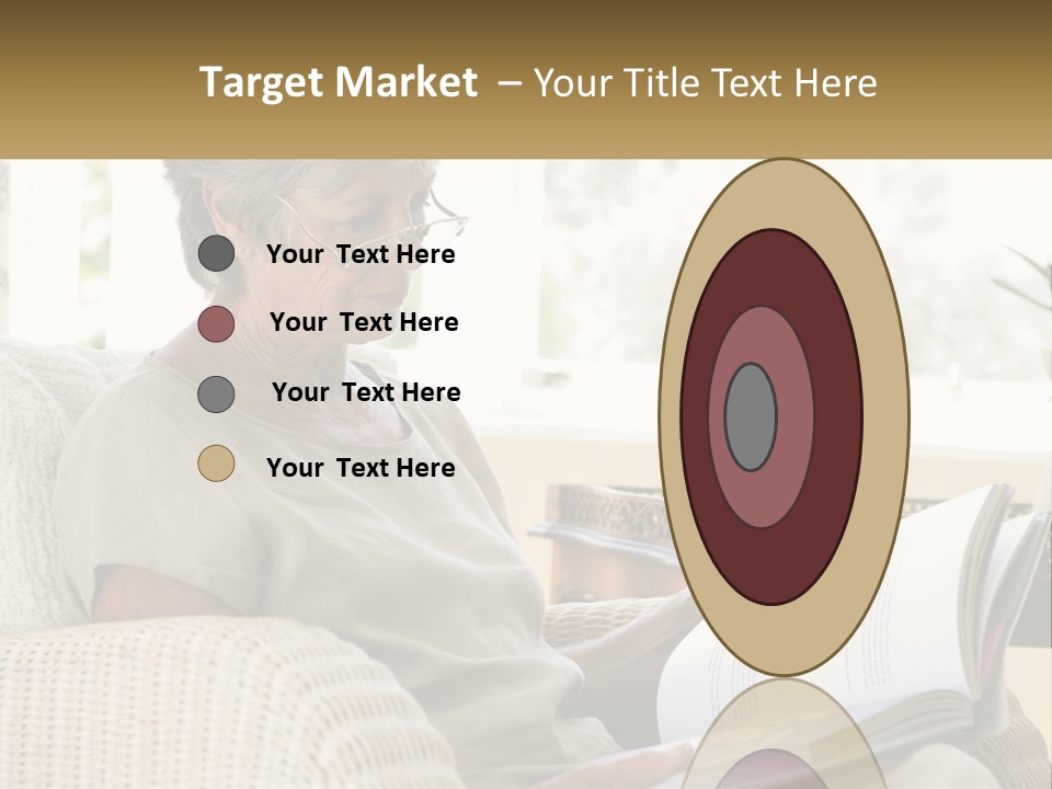 A Woman Sitting On A Couch Reading A Book PowerPoint Template