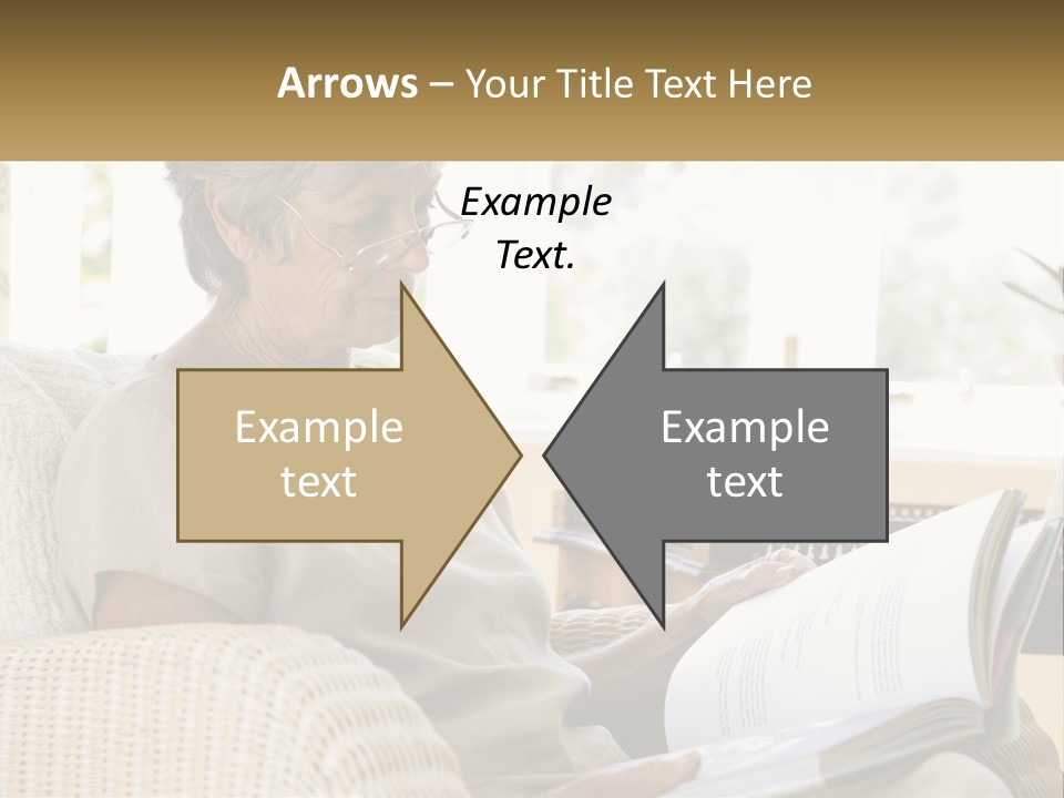 A Woman Sitting On A Couch Reading A Book PowerPoint Template