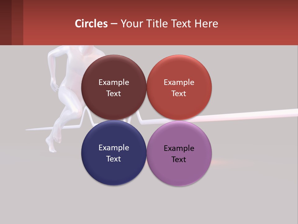 A Man Running In Front Of A Heartbeat PowerPoint Template