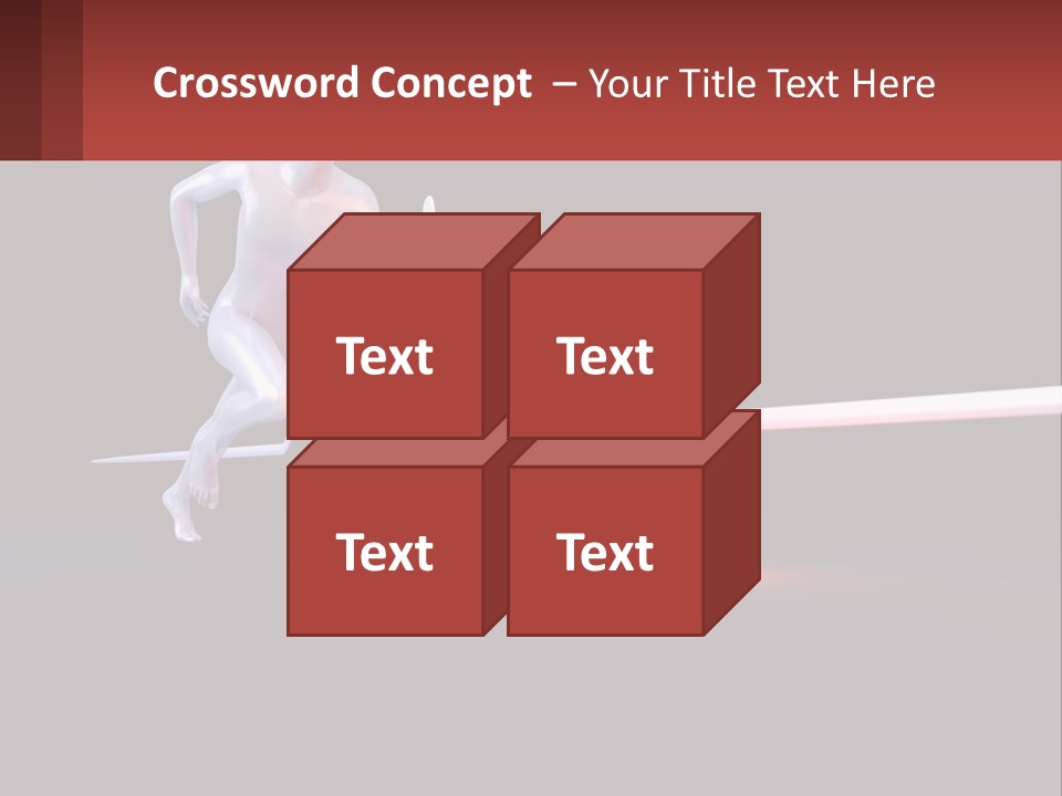 A Man Running In Front Of A Heartbeat PowerPoint Template