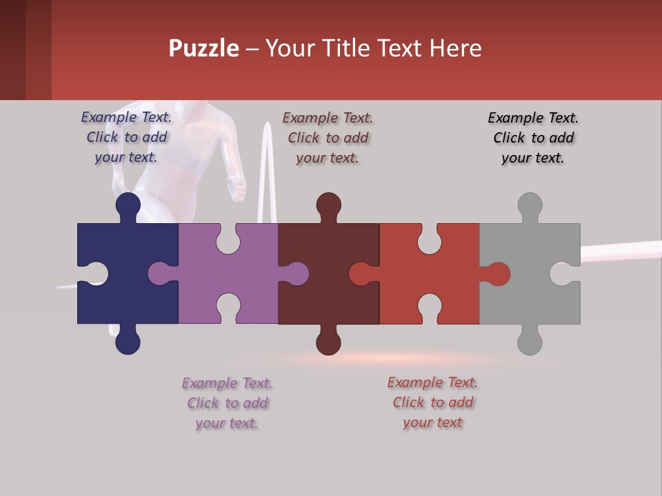 A Man Running In Front Of A Heartbeat PowerPoint Template