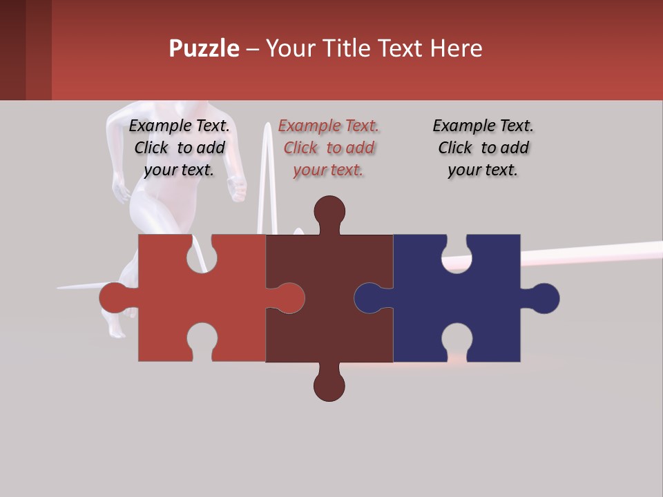 A Man Running In Front Of A Heartbeat PowerPoint Template