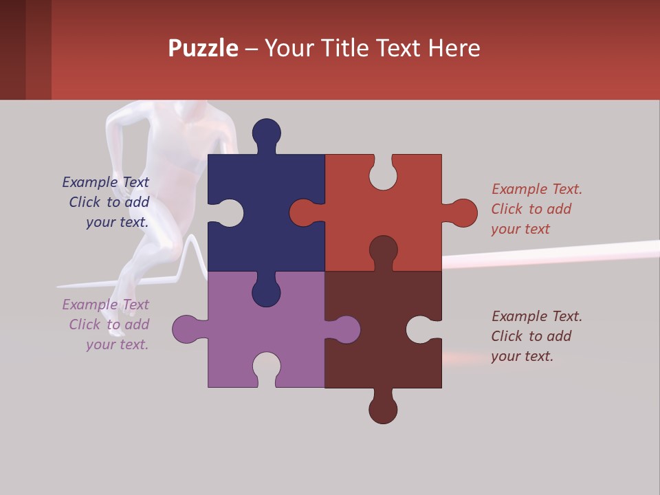 A Man Running In Front Of A Heartbeat PowerPoint Template